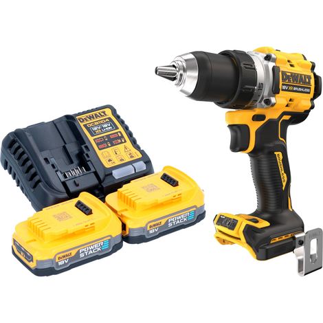 Taladro atornillador a batería DeWalt DCD 800 E2 18 V 90 Nm sin escobillas + 2x batería Powerstack 1,7 Ah + cargador (1/5)