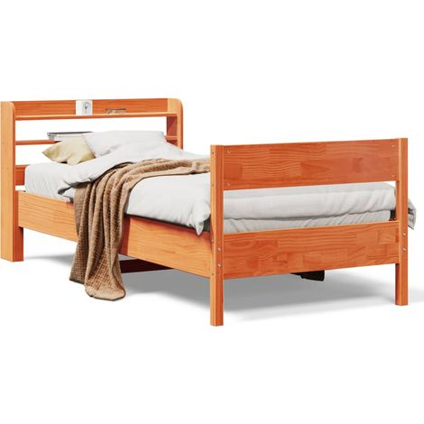 Maison Exclusive - Letto senza Materasso Marrone Cera 75x190 cm in Legno di Pino