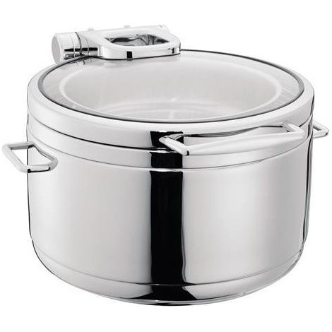 Bain-marie rond de luxe avec couvercle en verre 9 l - Finedine