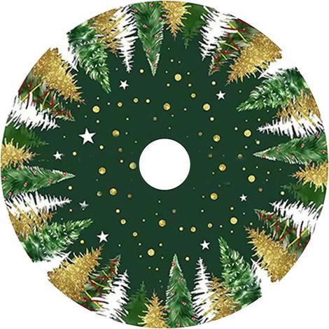 Collier sapin de Noël artificiel, socle en peluche sapin artificiel 90 cm, base sapin de Noël forêt, jupe de sapin (1/5)