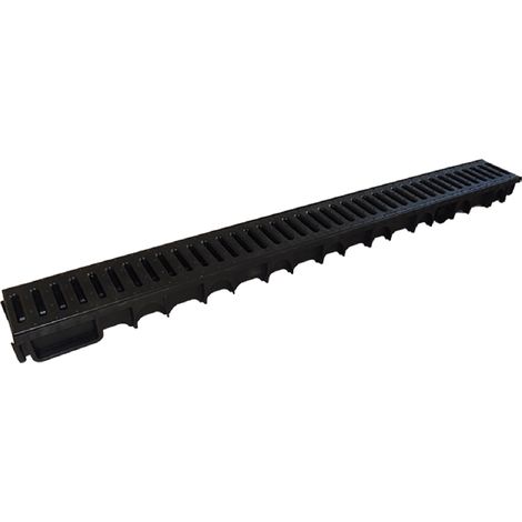 CANALETTA MODULARE PEDONABILE CON GRIGLIA PVC kit 3 pezzi + 2 tappi