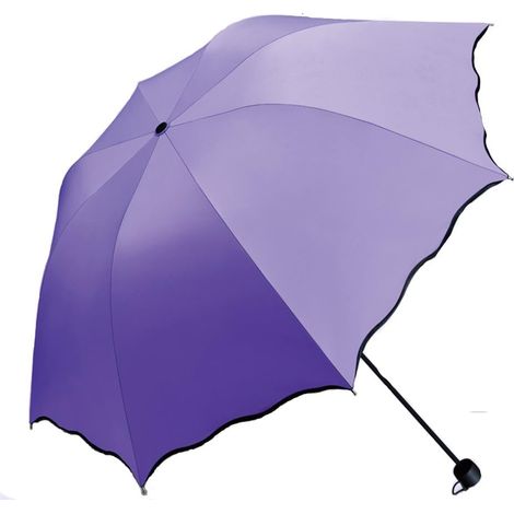 Ombrelle UV blocante pliante compacte dentelle, idéale contre vent et pluie d'été. (1/5)