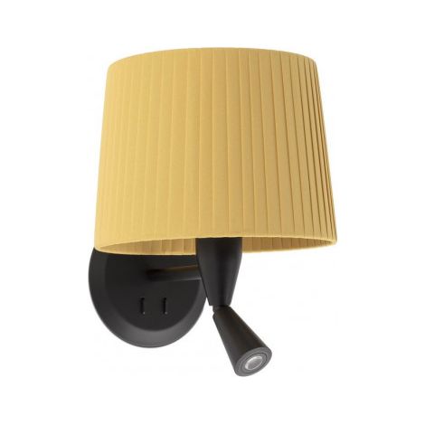 SAMBA Applique murale avec lecteur noire/enrubannée jaune 64309-36 (1/2)