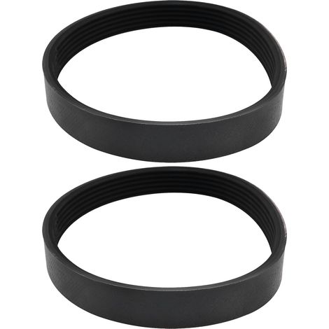Set of 2 rubber drive belts 6PJ348 for synchronous electric lawnmowers. Circumference 348 mm, Width 14 mm. Fits most lawnmowers. (1/5)