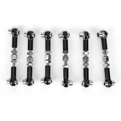 Lot de 6 biellettes réglables noires 47mm pour liaison servo RC 1/10 buggy touring car accessoires (1/5)