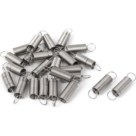 0,5mmx6x25mm INOX Double Crochet Petit Tension Ressort 24pcs Inoxydable Acier