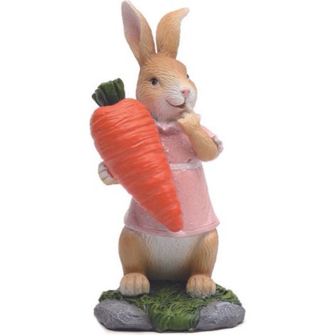 de lapin de Pâques avec carotte adorables statuettes de (1/4)