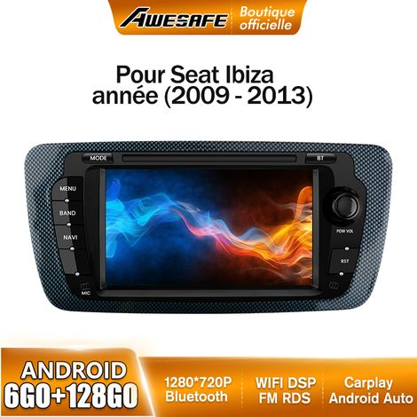 AWESAFE 4G Autoradio Android 13 6Go+128Go pour Seat Ibiza 6j (2009-2013) 7'' Écran avec Carplay GPS Bluetooth Android Auto RDS WiFi (1/5)
