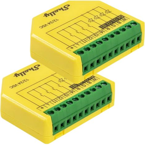 SHELLY Plus RGBW PM Controller per strisce LED Wi-Fi/Bluetooth, 2 pezzi. (1/2)