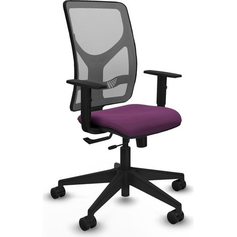 Silla de oficina piqueras y crespo Motilla gris similpiel ergonómica (1/2)