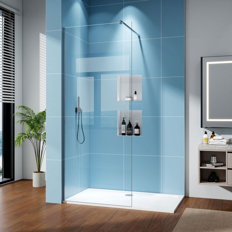 Stech Homes 900x1900mm Walk In Shower Screen Cubicle Wet Room Glass Screen Panel Enclosure Bathroom Cabin (1/5)