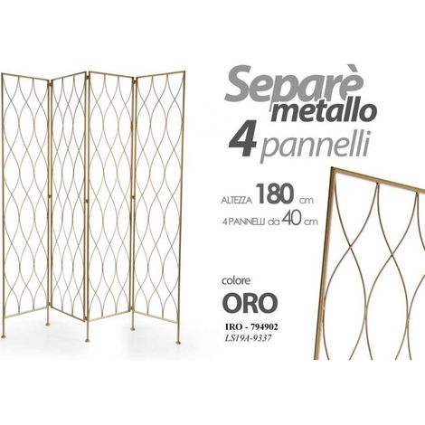 Trennwand gold vier tafeln cm 160 x 180 h
