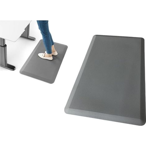 12 mm dicke, gepolsterte Anti-Ermüdungsmatte für Küche und Waschküche – Grau, 44 x 71 cm (1/5)