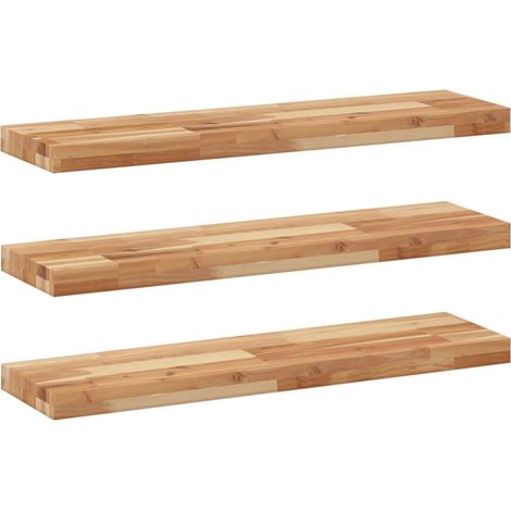 Maison Exclusive - Schweberegale 3 Stk. 100x20x4 cm Massivholz Ak