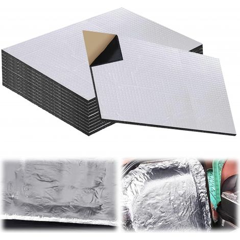 tapis d'isolation phonique autocollants pour l'isolation thermique la protection incendie et l'étanchéité 25 x 18 cm 18 cm 5 mm 25 x (1/5)