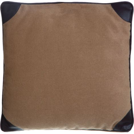 Interiors by Premier Leather Effect Throw Cushion, Polyester Décor Cushion for Relaxing, Washable Cushion for Sofa, Bed, Chair