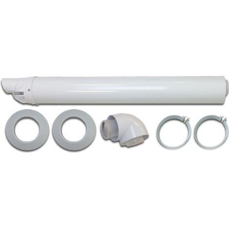 Vaillant – Ventouse horizontale 60/100 – Adhésif pour fixation VMC – Longueur 100mm – Pour espaces confinés et chantiers humides
