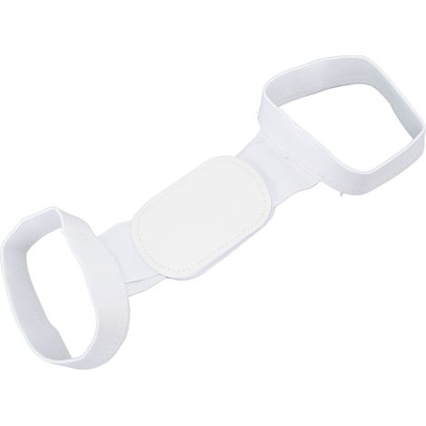 Sangle de correction posturale réglable, ceinture respirante de maintien dorsal, soulage les douleurs, bande compressive ajustable, blanc, pour dos (1/5)
