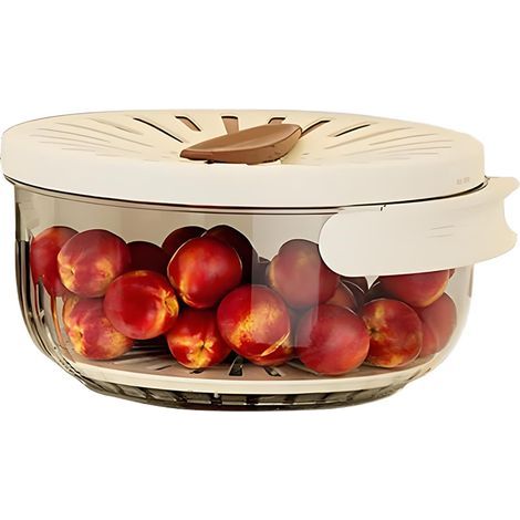 Purificateur de fruits, panier à linge, bol à légumes de 15,5 cm, matériau alimentaire, poignée pliable pour égoutter les raisins, nettoyer les baies, rincer les légumes, usage en cuisine, passoire, r (1/5)