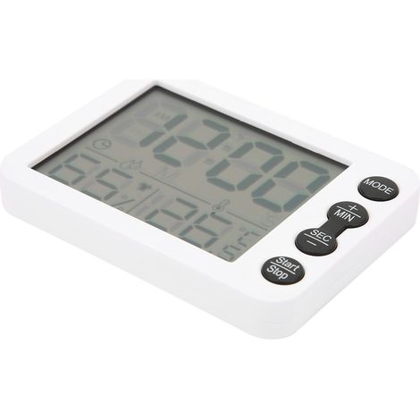 Thermomètre d'intérieur multifonctionnel TS-9606 avec hygromètre, grand écran, réveil et fonction compte à rebours (1/5)