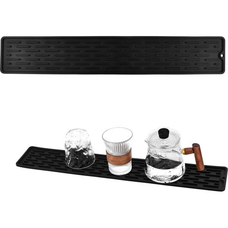 Tapis Égouttoir Étroits Tapis d'égouttement étroit Tapis de Robinet en Silicone Antidérapant Tapis de Drainage Bande Tapis de Bar pour Bouteilles Planches Découper Brosses 7010CM (1/5)