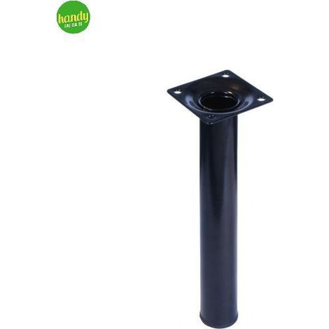 Piede tondo Masidef Ø30 mm H.200 mm in metallo nero