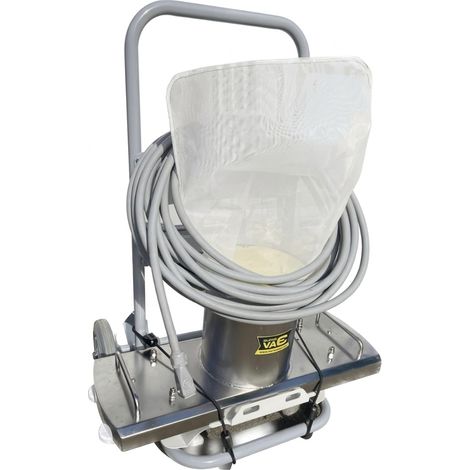 Balai aspirateur piscine Hexagone Quick Vac INOX 600mm batterie avec chariot
