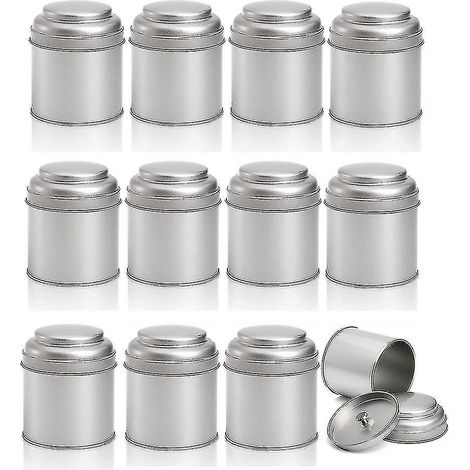 Runde Teedose (355 ml) mit doppeltem, luftdichtem Deckel, kleine Küchen-Teedose L-- (1/5)