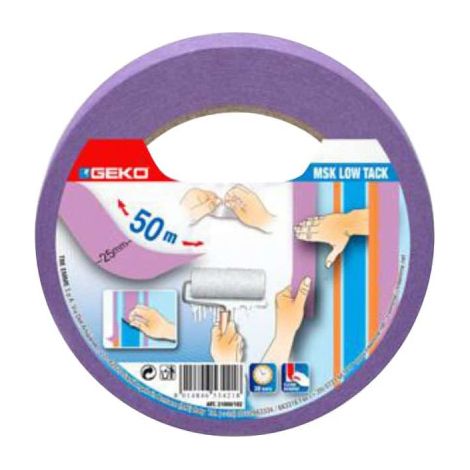 Nastro di mascheratura GEKO Superfici delicate 50mm - 50m - Lilla