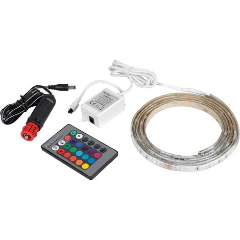 Bande LED flexible 2m 12V avec télécommande – 60 LEDs multicolores – Ambiance personnalisée pour intérieur – Indice IP20 – Lampa