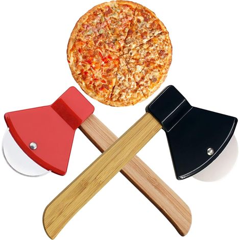 Couteau à pizza, roulette à pizza, couteau à pizza, hache, coupe-pizza, coupe-pizza, couteau à pizza en acier inoxydable, coupe-pizza en acier inoxydable, coupe-pizza en acier inoxydable pour une util (1/5)