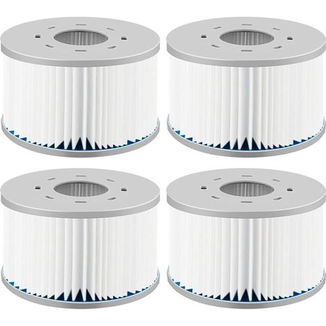 Filtre Compatible avec Les Spas MSpa Whirlpool (à partir de 2020), Cartouche Filtrante pour Spas, Piscines Gonflables et Jacuzzis, Lot de 4 (1/5)