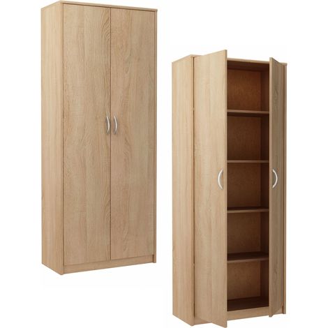 Armoire de Bureau Sonoma - Meuble de rangement 5 Etagères Style contemporain - 74 x 35 x 180 cm (1/5)