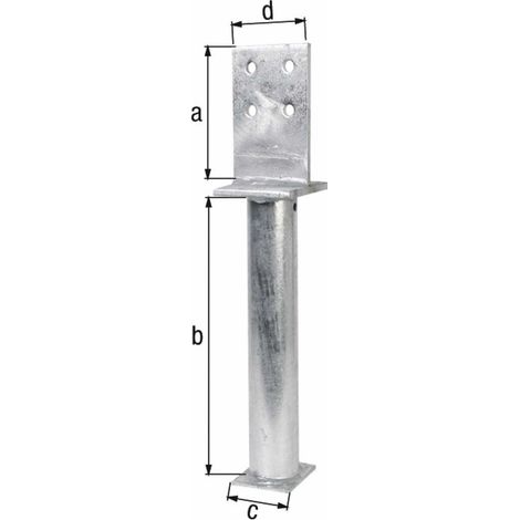 GAH Alberts T-Pfostenträger 130x500x80x90mm STA roh TZN - 212681 (1/3)
