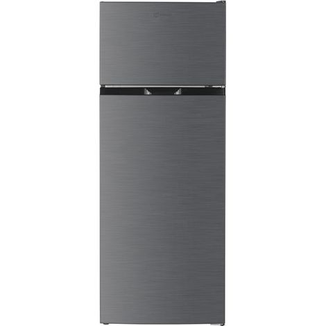 Indesit – Réfrigérateur combiné 55cm 206L inox – 2 portes – Froid statique – Dégivrage automatique – Éclairage LED – Pose libre