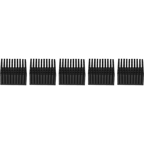 5PCS Aluminum Heatsink Module Heat Sink Cooling Fin Radiator Cooler Fin for Fan PCB Board 40 x 20 x 40mmBlack