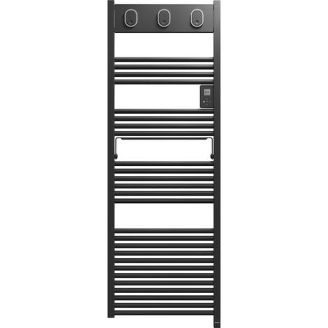 Sauter – Radiateur sèche-serviettes électrique 750W – Technologie 3CS pour chaleur enveloppante – 145 x 50cm – 4 accessoires rétractables
