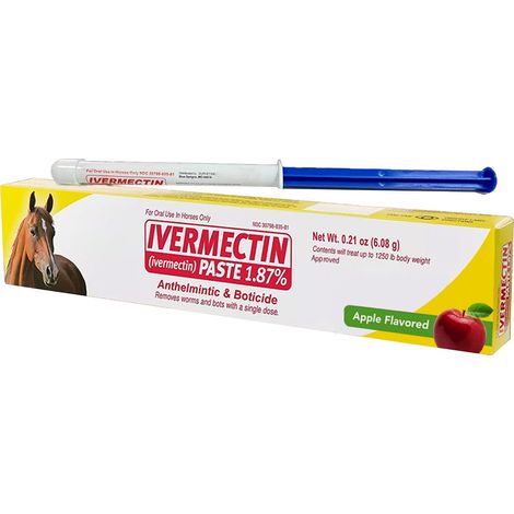 Crème vermifuge pour chevaux au goût de pomme : ingrédients doux, extraits de plantes, non irritante. Format pratique pour chevaux.