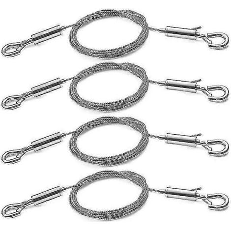 Kit de 4 cadres de miroirs avec fil de suspension réglable en acier inoxydable robuste (3 mètres x 1,5 mm).-AquaForge (1/5)
