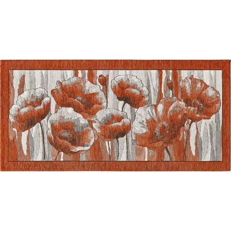 Tappeto cucina lavabile antiscivolo Jacquard Amsterdam Orange (1/2)