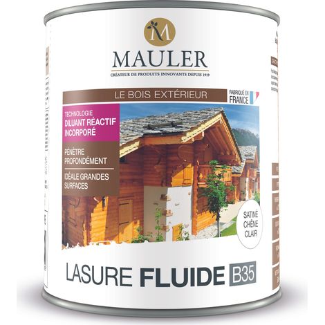 MAULER - Lasure bois Chêne Clair satiné 5L - glycéro ne pèle pas, ne s'écaille pas - résines alkydes à l'huile : très haute durabilité & sans coulure - qualité PRO B35 (1/5)