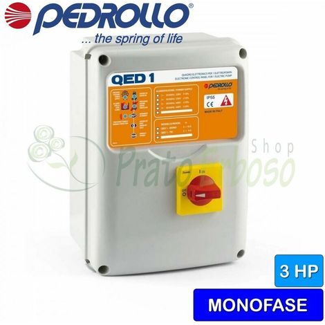 QED 1-MONO - Quadro elettronico per elettropompa monofase 3 HP