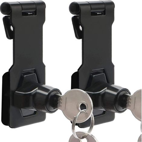 Hasp 2 Pack 3 Inch Lock Hasp Boxes With Key Hasp With Lock And Hasp Metal Locking Key (1/5)