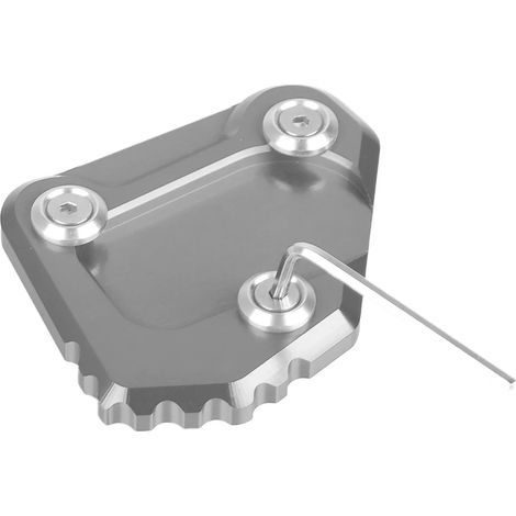 (gris) Béquille latérale CNC d'extension compatible avec BMW F750GS, F850GS et F900GS Adventure (2018-2023) maxpower (1/4)