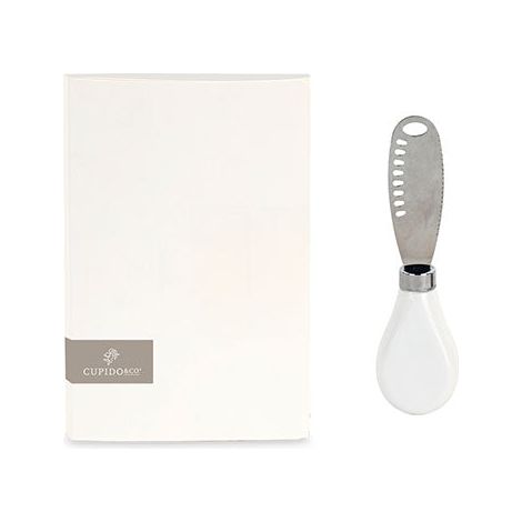 Cupido&Co. Spalmaburro Bianco Bomboniera con Confezione in Busta – Coltello Spalma Burro Elegante H 11,5 cm (1/2)