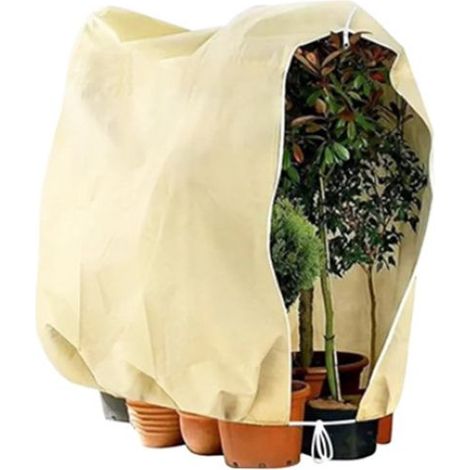 Voile Hivernage, Housses de Protection pour Plantes, Voile Hivernage Plante, Voile Hivernage pour Plantes avec Fermeture éclair et Cordon de Serrage pour Protection des Plantes, 120 x 180 cm (1/5)