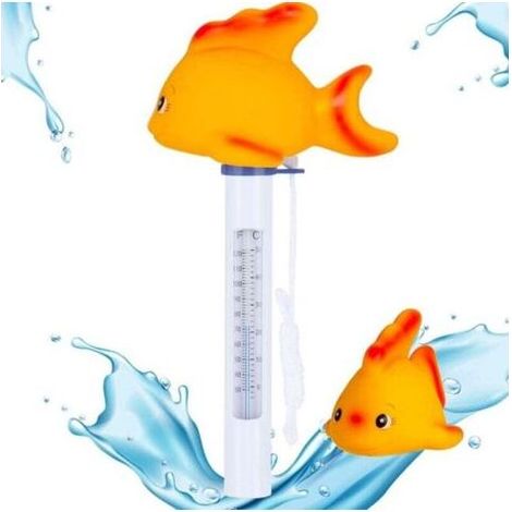 Thermometre Piscine - Flottant Poisson - Etanche Choc - Pour Piscine Interieure Extérieure Spa Bassin - 1 Unite (1/4)