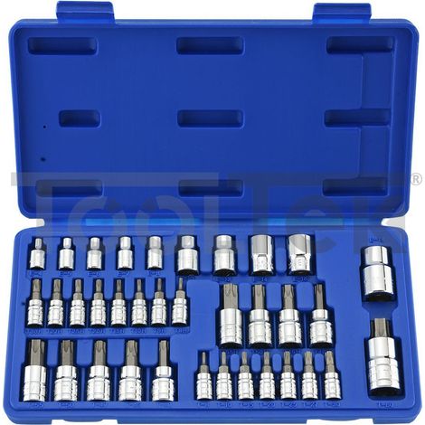 CASSETTA BUSSOLE 35pz TORX MASCHIO FEMMINA 3/8"-1/2"-1/4" INSERTI (1/3)
