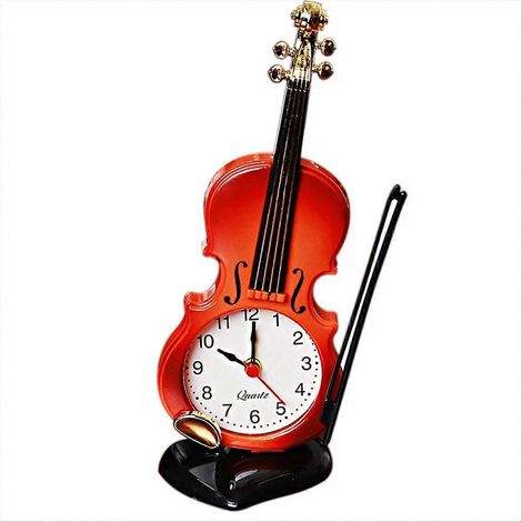 Geigenförmiger Wecker (Musikinstrument), rot (1/5)