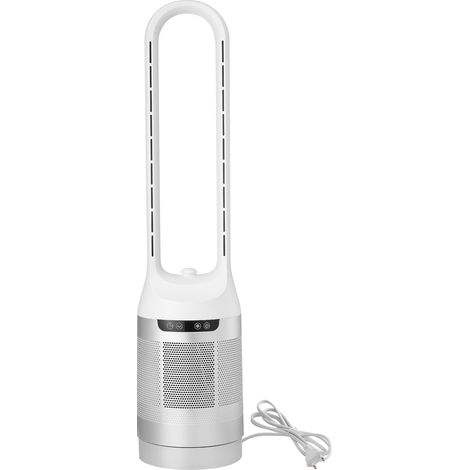 Ventilateur Colonne sans Pales, Ventilateur Tour Silencieux Oscillant à 65° pour Chambre, Salon, Bureau, avec Télécommande, 12 Vitesses, 4 Modes, Minuterie 8 h, Vitesse d'Air 4,5 m/s, Blanc (1/5)